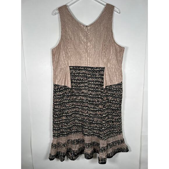 Isabel Toledo x Lane Bryant Tweed Boucle Lace Dress 20 Formal Ruffle Skirt - Picture 2 of 9